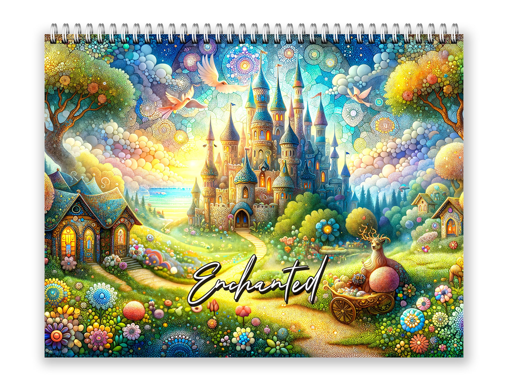 Enchanted 2027 wall calendar front cover wall calendar mockup
