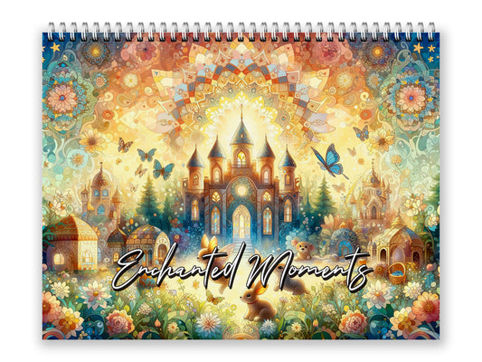 Enchanted Moments 2027 wall calendar front cover wall calendar mockup