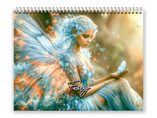 Fairy 2027 wall calendar front cover wall calendar mockup