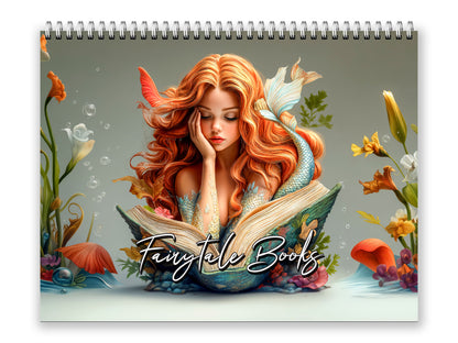 Fairytale Books 2027 wall calendar front cover wall calendar mockup