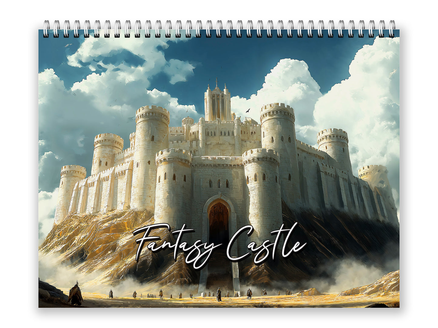 Fantasy Castle 2027 wall calendar front cover wall calendar mockup