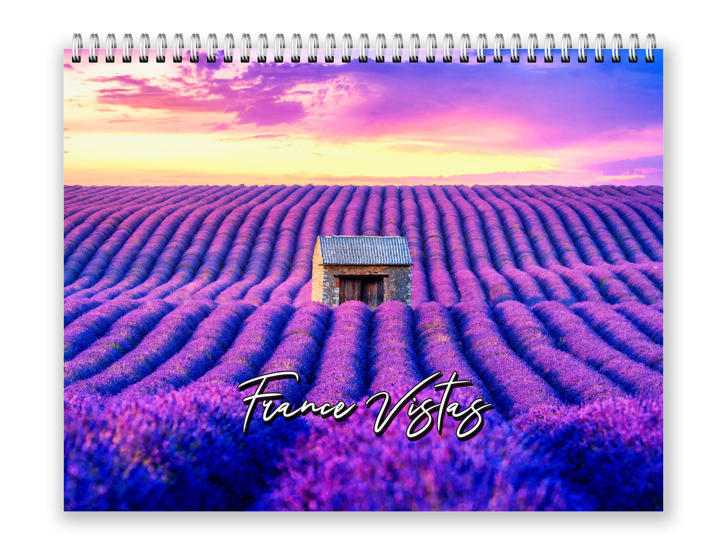 France Vistas Photography 2027 wall calendar front cover wall calendar mockup