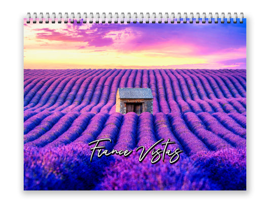 France Vistas Photography 2027 wall calendar front cover wall calendar mockup