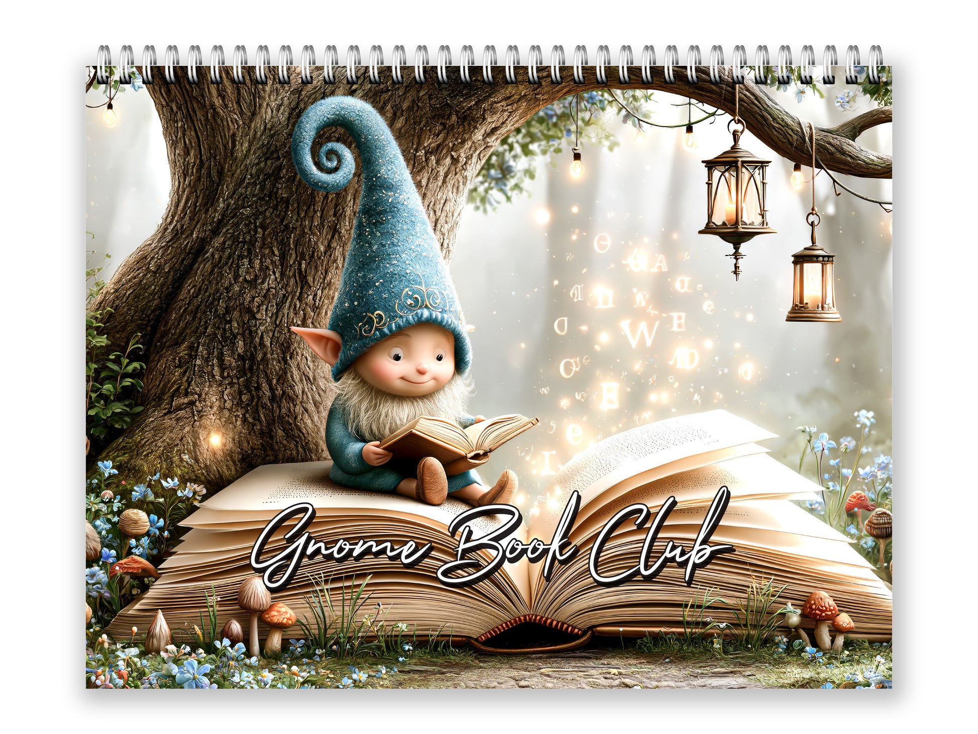 Gnome Book Club 2027 wall calendar front cover wall calendar mockup