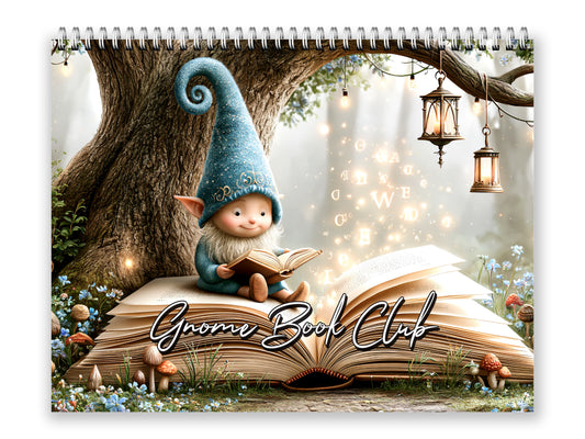 Gnome Book Club 2027 wall calendar front cover wall calendar mockup