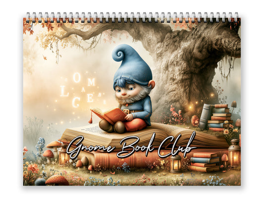 Gnome Book Club 2027 wall calendar front cover wall calendar mockup