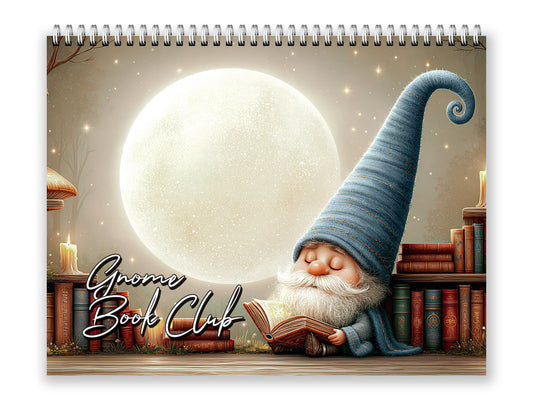 2027 Gnome Book Club Wall Calendar by Kaleidoscope Artisan – Cozy Reading Nooks with Holidays