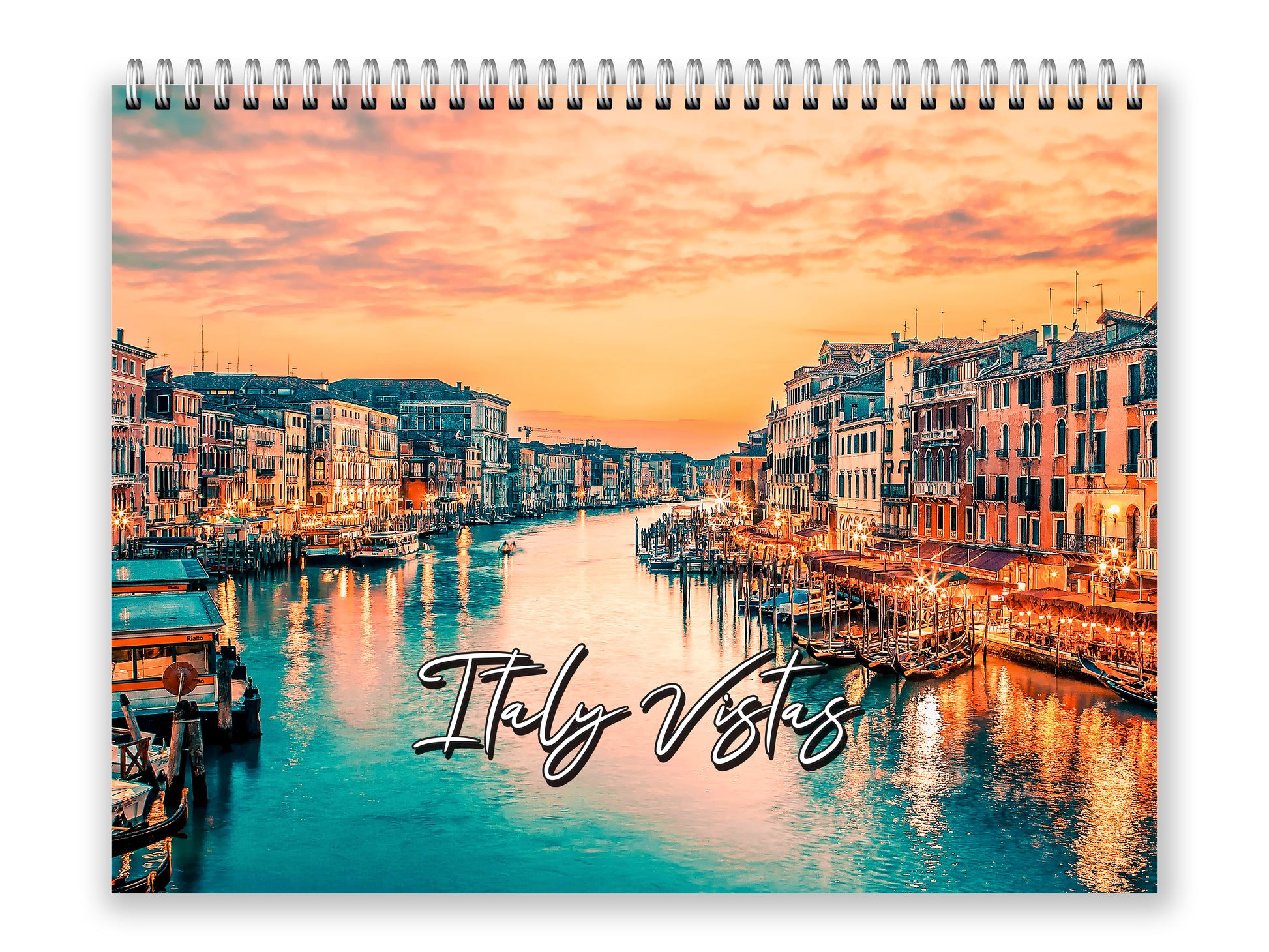 Italy Vistas Photography 2027 wall calendar front cover wall calendar mockup