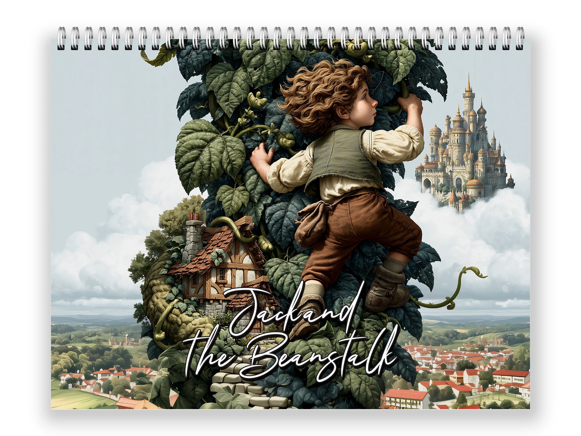 Jack and the Beanstalk 2027 wall calendar front cover wall calendar mockup