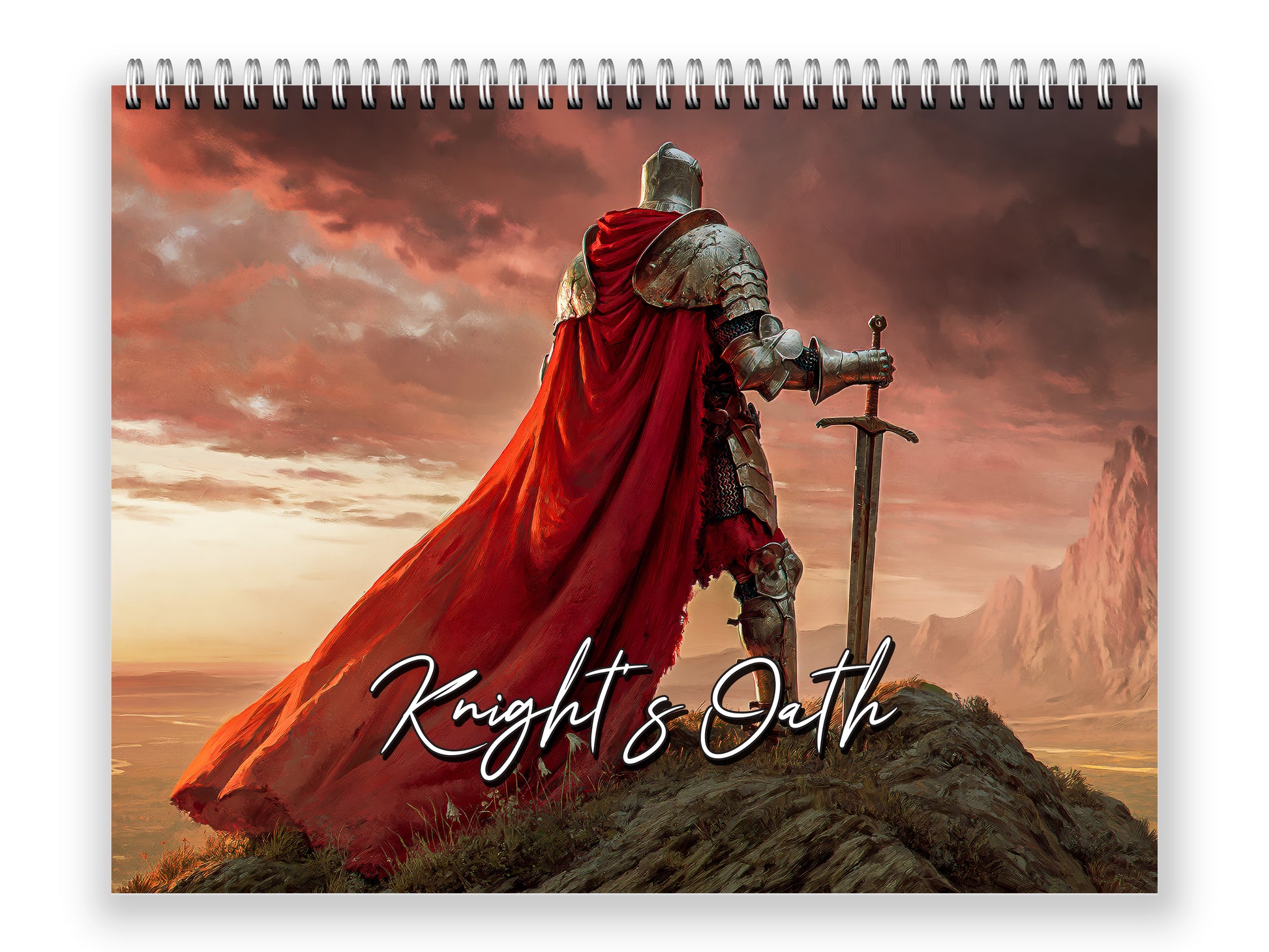 Knight’s Oath 2027 wall calendar front cover wall calendar mockup