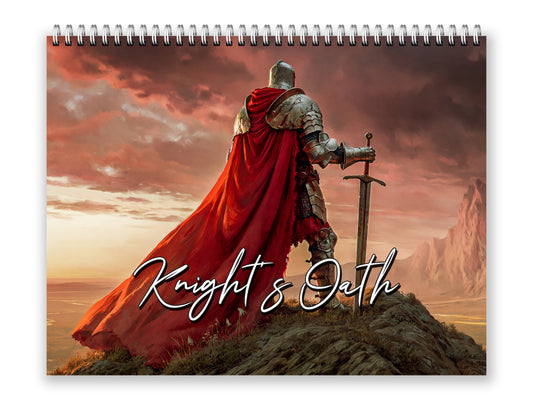 2027 Knight’s Oath Wall Calendar by Kaleidoscope Artisan – Heroic Valor with Holidays