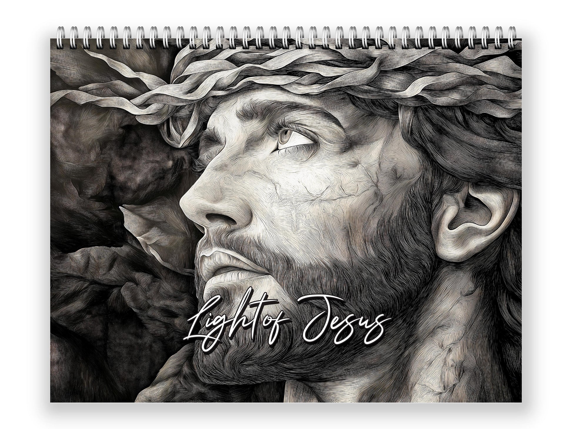 Light of Jesus 2027 wall calendar front cover wall calendar mockup
