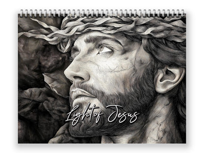 Light of Jesus 2027 wall calendar front cover wall calendar mockup