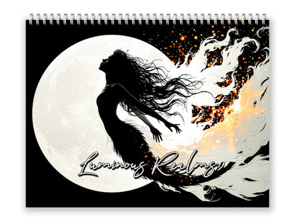 2027 Luminous Realms Wall Calendar by Kaleidoscope Artisan – Enchanted Fantasy with Holidays