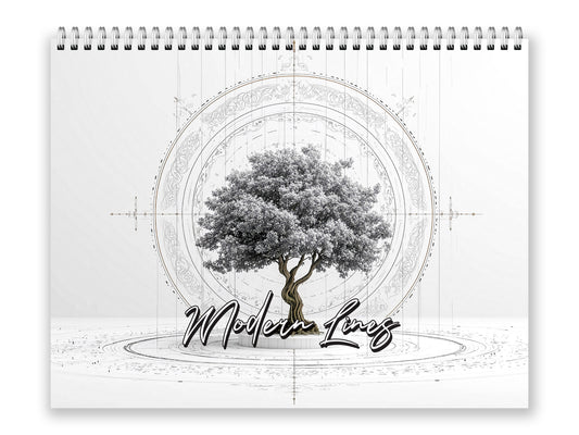 2027 Modern Lines Wall Calendar by Kaleidoscope Artisan – Refined Minimalism with Holidays