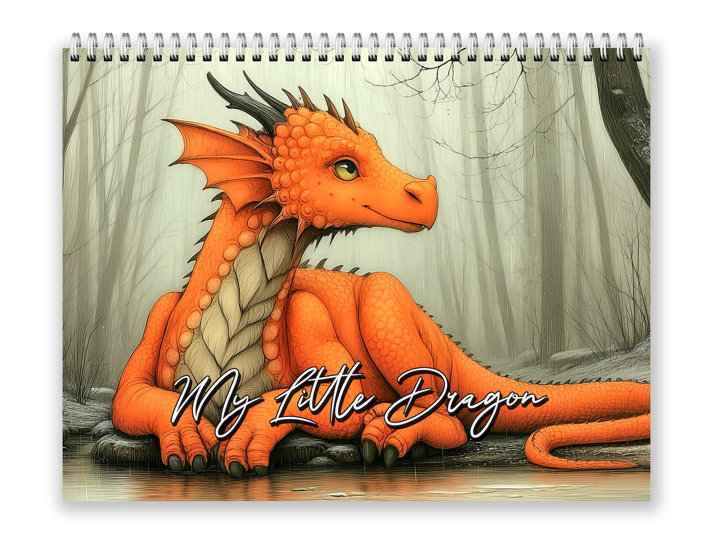 My Little Dragon 2027 wall calendar front cover wall calendar mockup