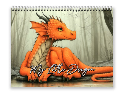 My Little Dragon 2027 wall calendar front cover wall calendar mockup
