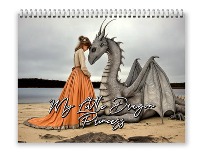 My Little Dragon Princess 2027 wall calendar front cover wall calendar mockup