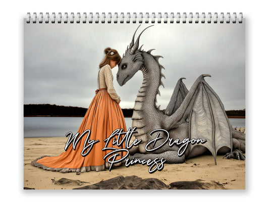 My Little Dragon Princess 2027 wall calendar front cover wall calendar mockup
