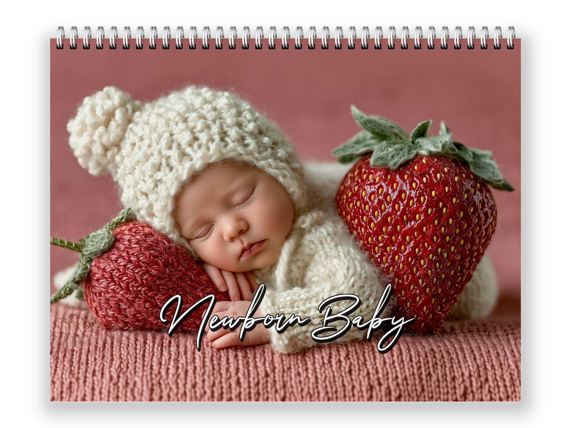 Newborn Baby 2027 wall calendar front cover wall calendar mockup