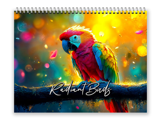 2027 Radiant Birds Kaleidoscope Wall Calendar by Kaleidoscope Artisan – Avian Beauty with Holidays