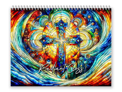 Radiant Cross 2027 wall calendar front cover wall calendar mockup
