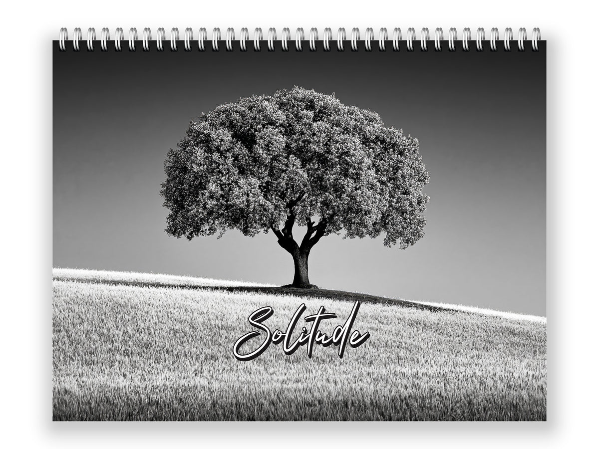 Solitude 2027 wall calendar front cover wall calendar mockup