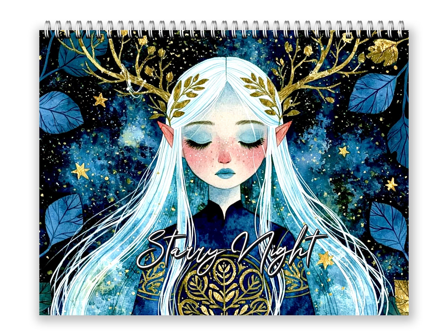 Starry Night 2027 wall calendar front cover wall calendar mockup