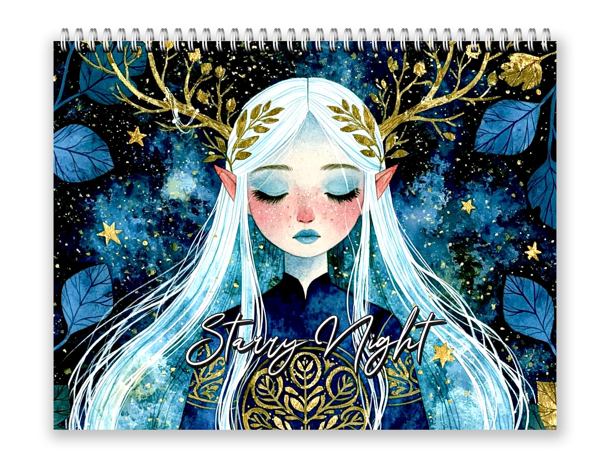 Starry Night 2027 wall calendar front cover wall calendar mockup