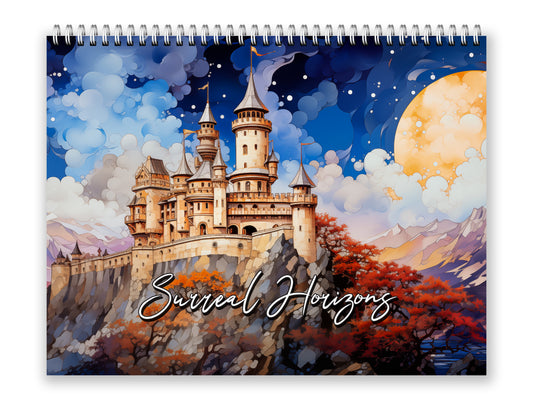2027 Surreal Horizons Wall Calendar by Kaleidoscope Artisan – Mystical Realms with Holidays