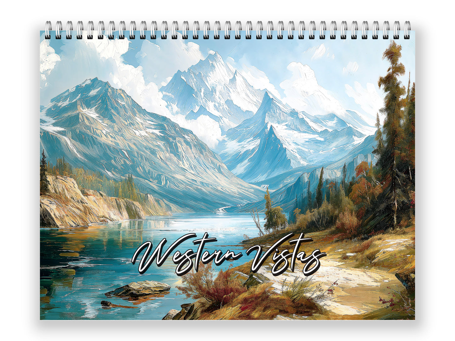 Western Vistas 2027 wall calendar front cover wall calendar mockup