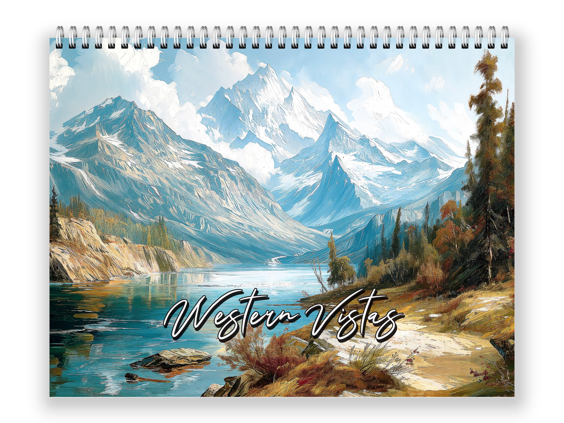 Western Vistas 2027 wall calendar front cover wall calendar mockup
