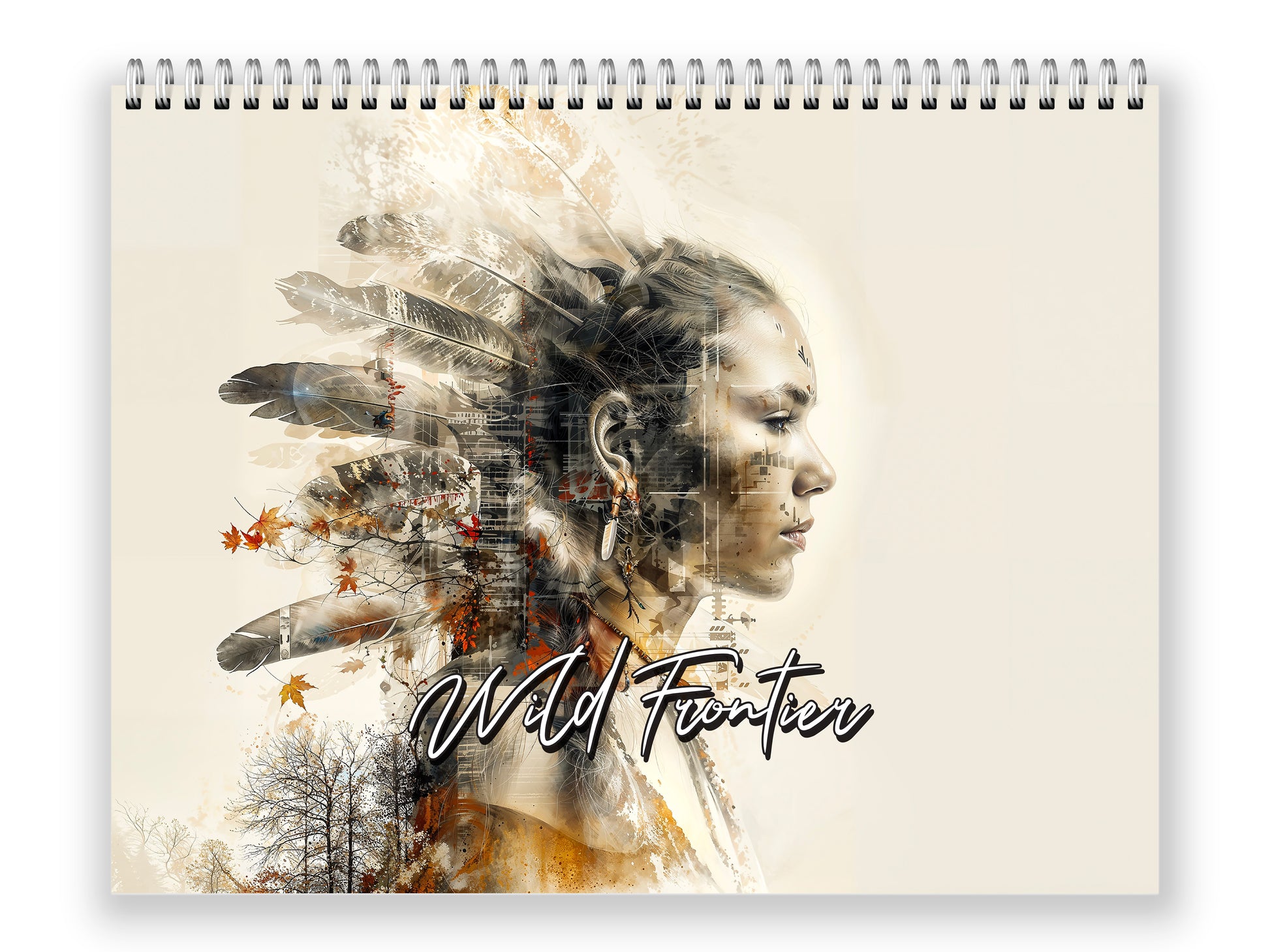Wild Frontier 2027 wall calendar front cover wall calendar mockup