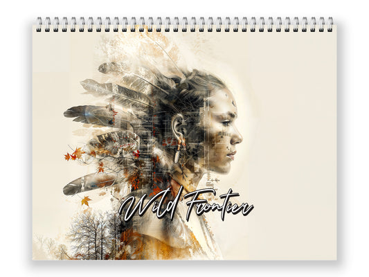 Wild Frontier 2027 wall calendar front cover wall calendar mockup