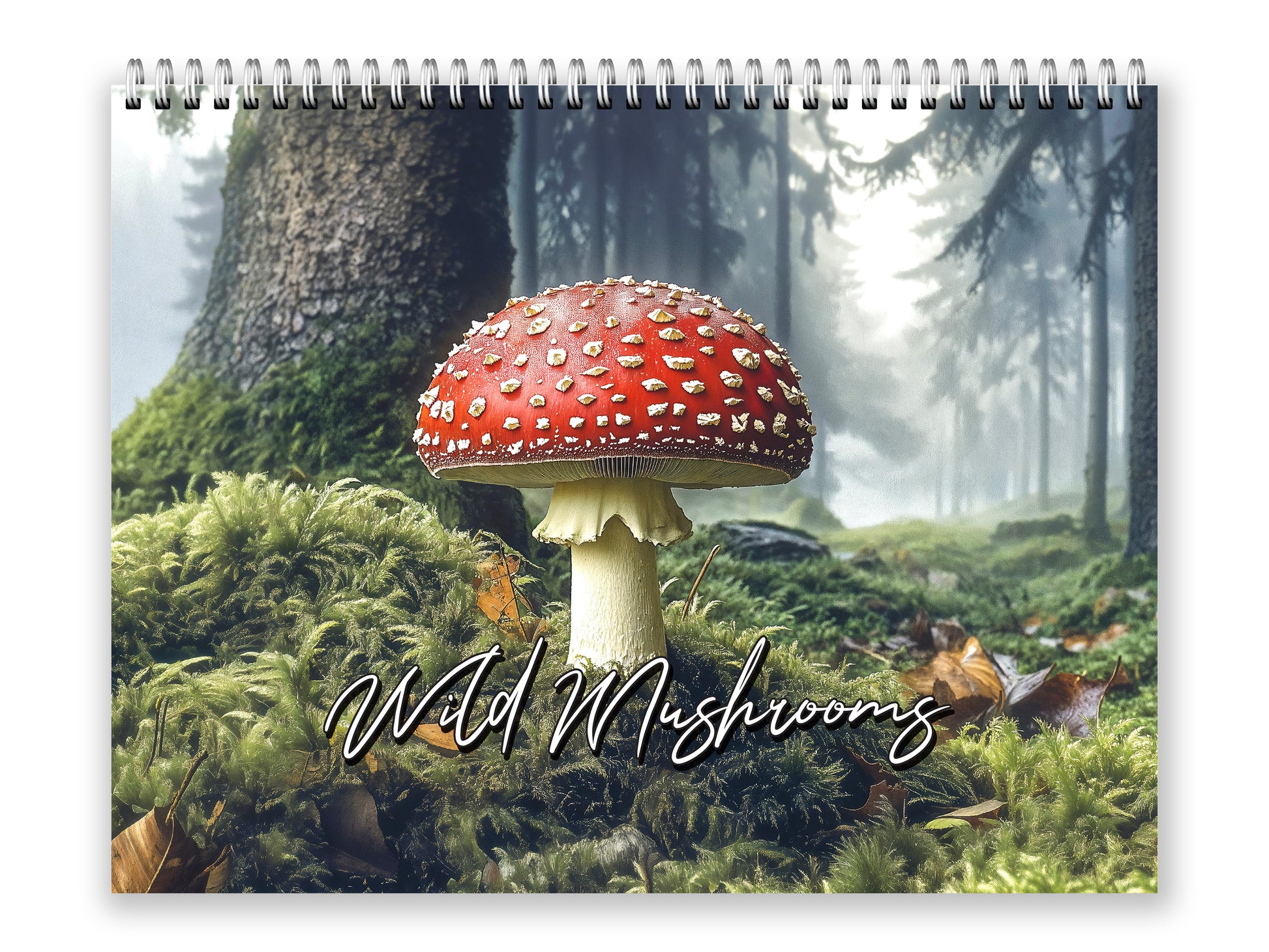 Wild Mushrooms 2027 wall calendar front cover wall calendar mockup