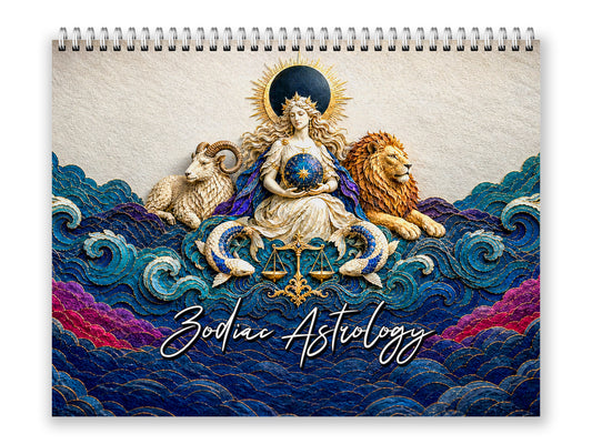 Zodiac Astrology 2027 wall calendar front cover wall calendar mockup