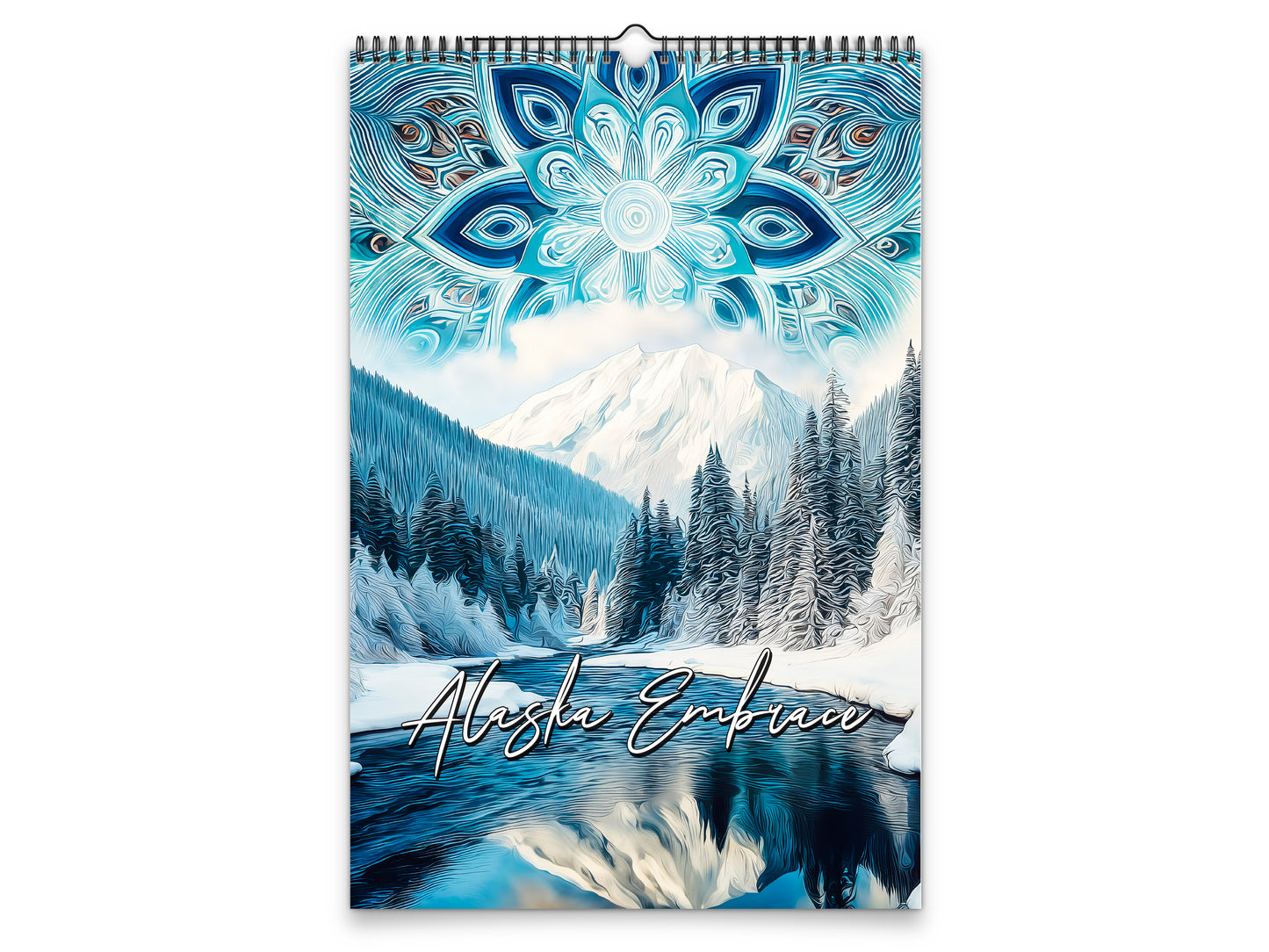 2027 Alaska Embrace Wall Calendar by Kaleidoscope Artisan – Winter Serenity with Holidays
