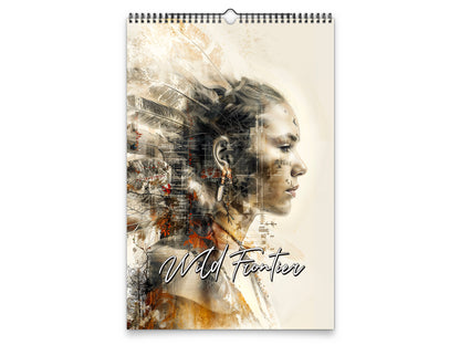 2027 Wild Frontier Wall Calendar by Kaleidoscope Artisan – Untamed Beauty with Holidays