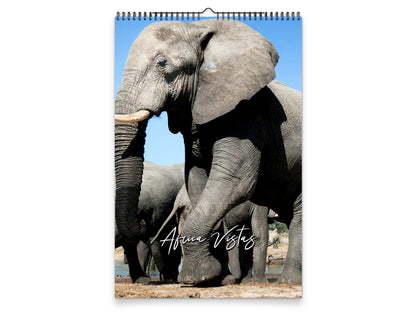 Africa Vistas by Kaleidoscope Artisan - Wildlife and Landscapes with Holidays 2027 wall calendar portrait cover view