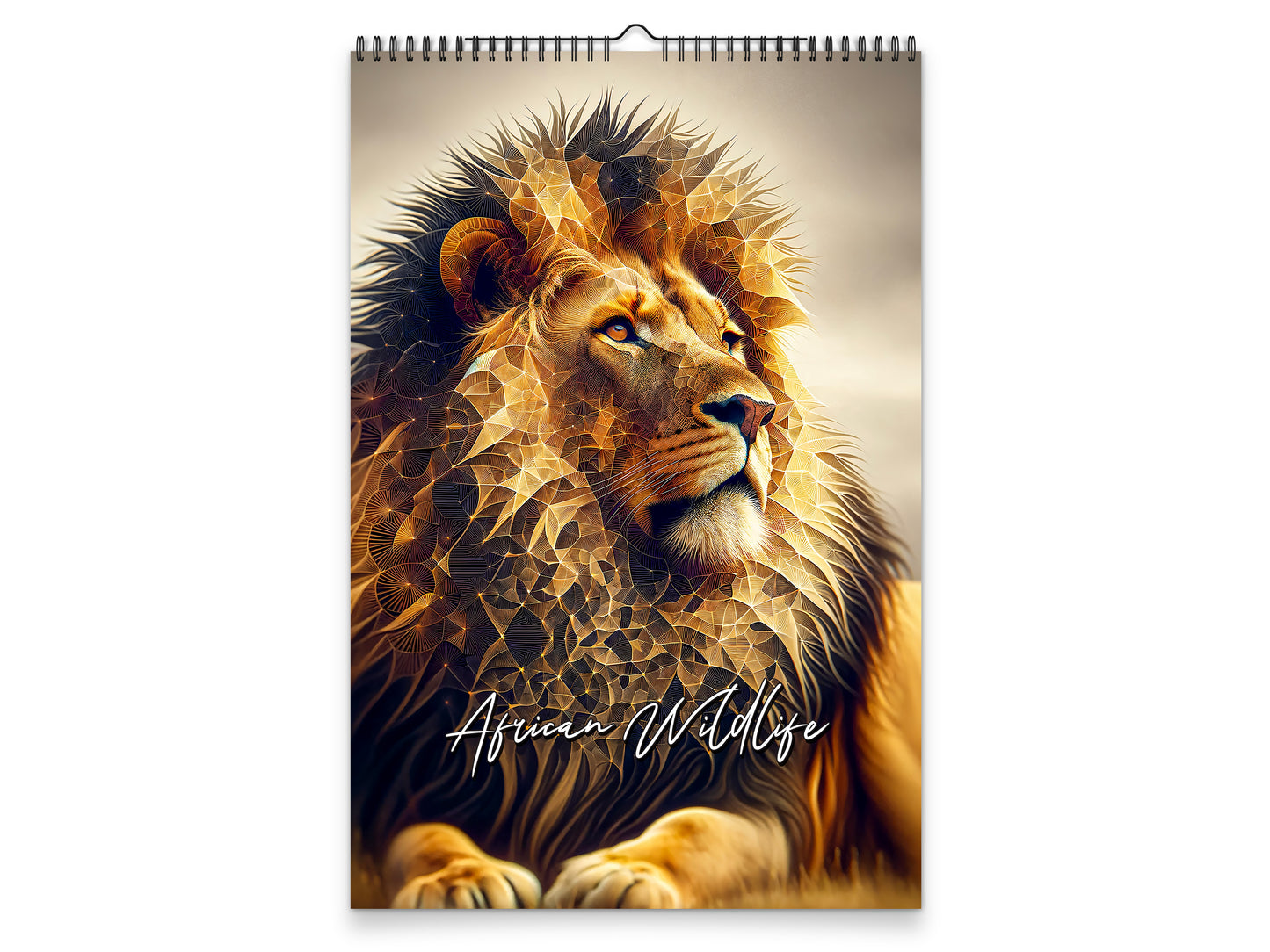 African Wildlife 2027 wall calendar portrait cover view