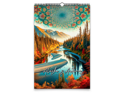 Alaska's Autumn 2027 wall calendar portrait cover view
