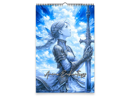 Anime Enchantress 2027 wall calendar portrait cover view