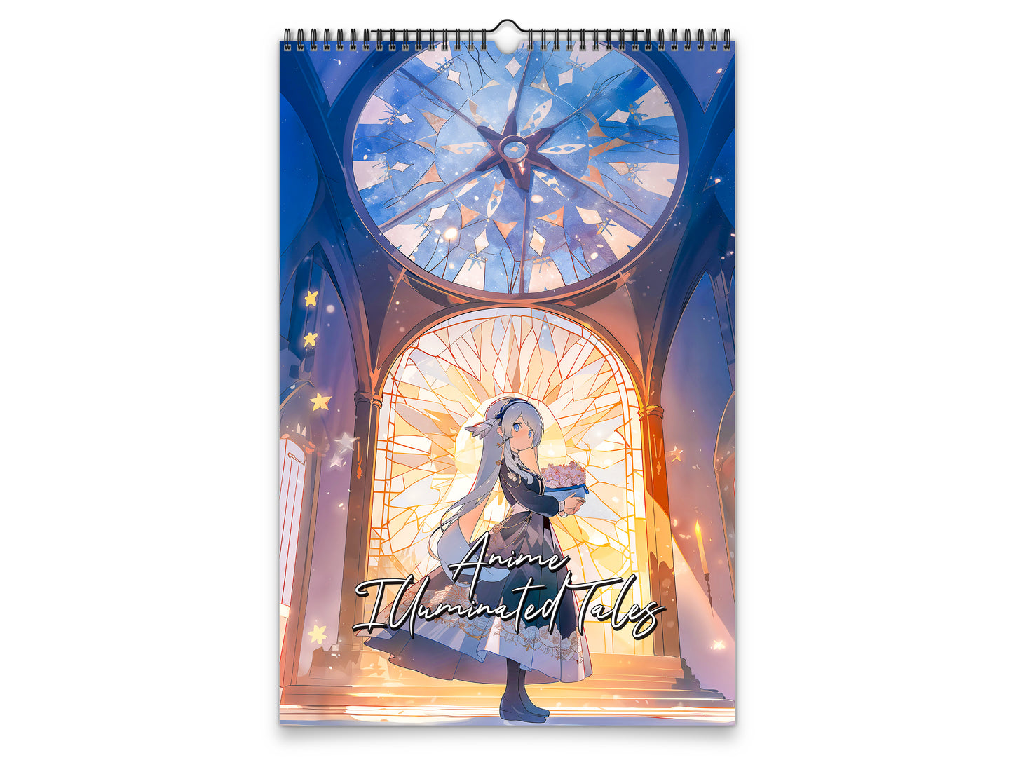 Anime Illuminated Tales 2027 wall calendar portrait cover view