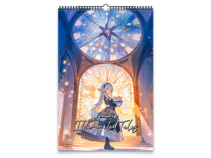 Anime Illuminated Tales 2027 wall calendar portrait cover view