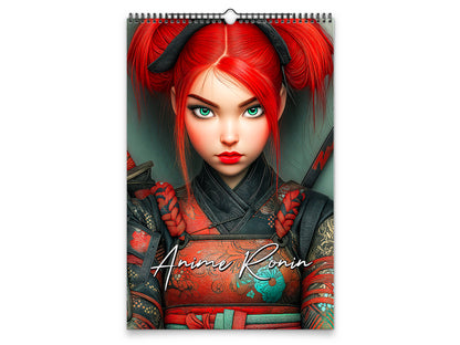 2027 Anime Ronin Wall Calendar by Kaleidoscope Artisan – Warrior Spirit with Holidays