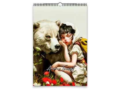 Anime Tourist 2027 wall calendar portrait cover view