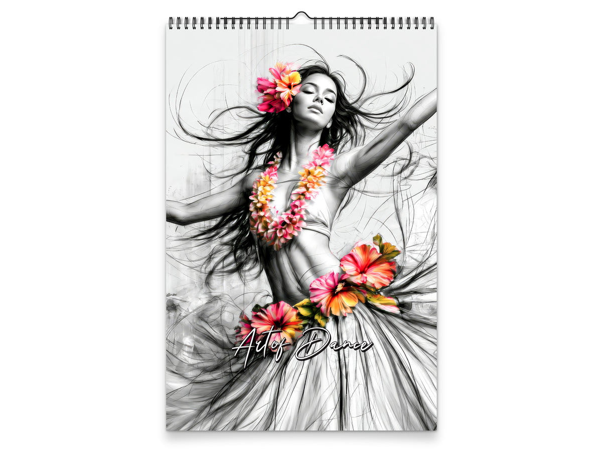 Art of Dance 2027 wall calendar portrait cover view