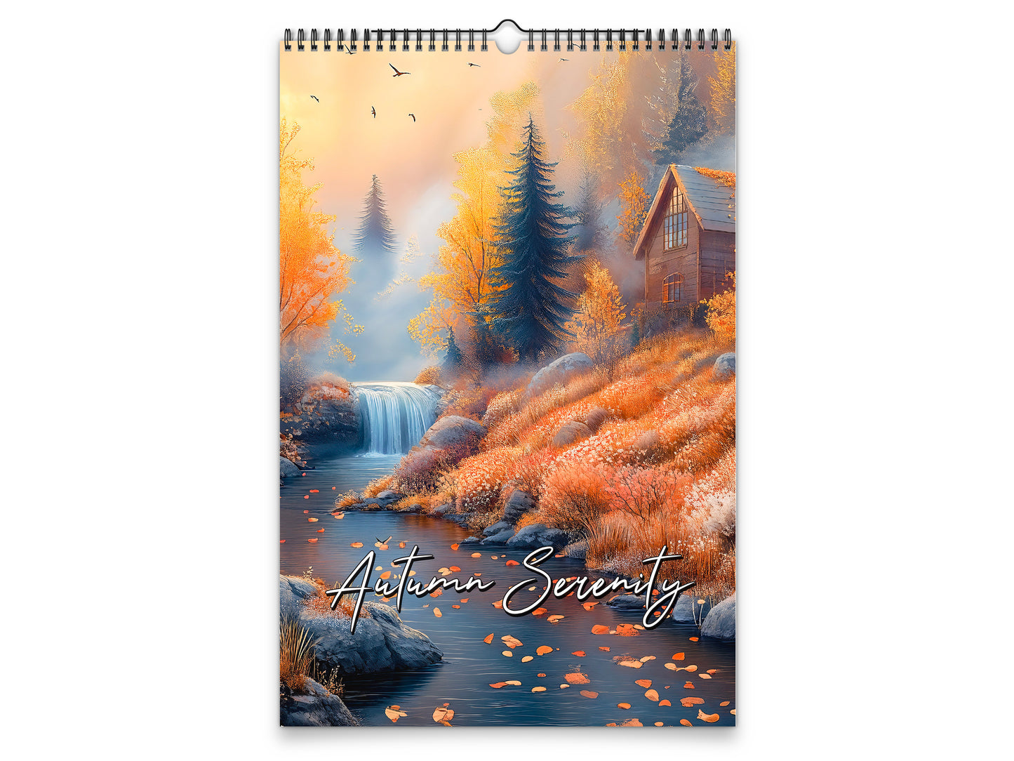 2027 Autumn Serenity Wall Calendar by Kaleidoscope Artisan – Rustic Dreams with Holidays