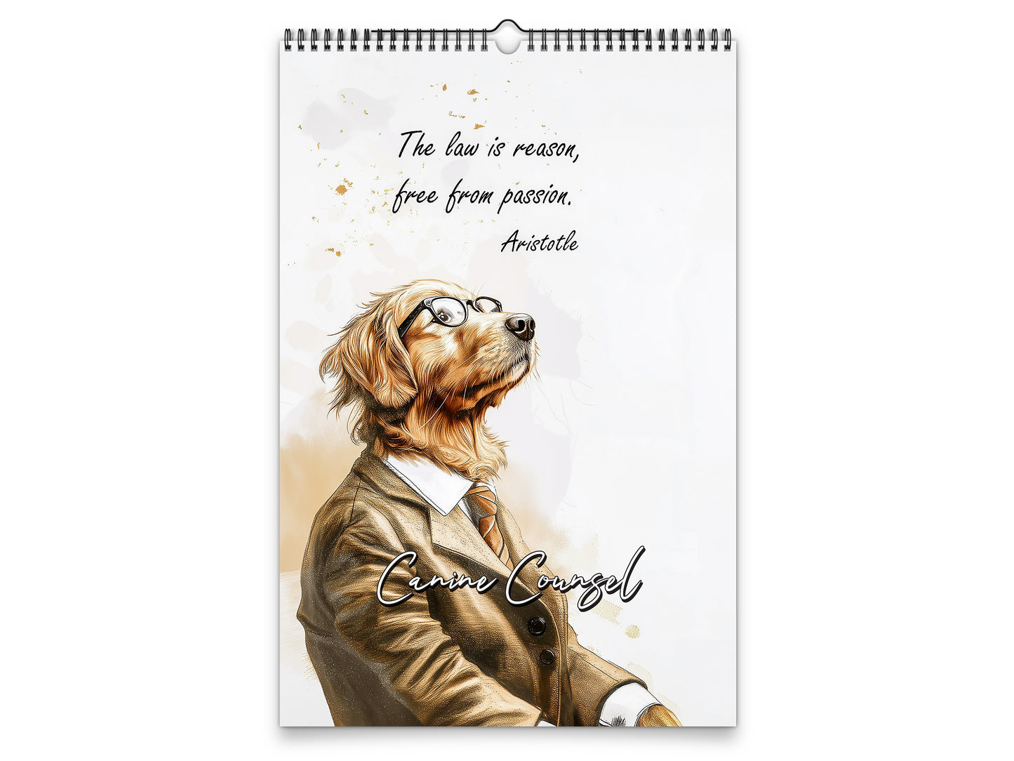 2027 Canine Counsel Wall Calendar by Kaleidoscope Artisan – Wisdom in Fur with Holidays