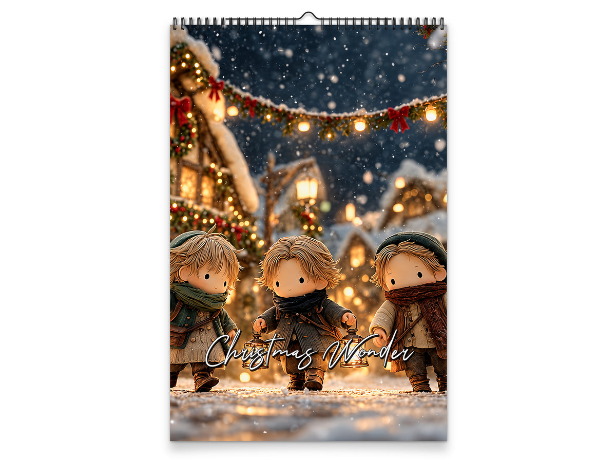 Christmas Wonder 2027 wall calendar portrait cover view